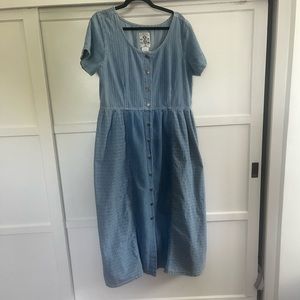 Vintage Denim Maxi Dress